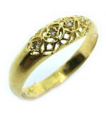 Anel em ouro amarelo 18k filigrana com diamantes - 2ANB0110 Anel em ouro amarelo 18k filigrana com diamantes - 2ANB0110