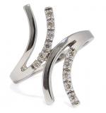 Anel em ouro branco 18k com brilhantes - 2ANB0115 Anel em ouro branco 18k com brilhantes - 2ANB0115