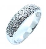 Anel em ouro branco 18k com brilhantes - 2ANB0353 Anel em ouro branco 18k com brilhantes - 2ANB0353