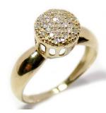 Anel em ouro amarelo 18k - 30 brilhantes - 2ANB0385 Anel em ouro amarelo 18k - 30 brilhantes - 2ANB0385