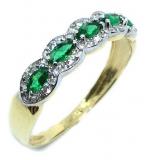 Anel em ouro amarelo 18k com 12 zirconia - 2ANZ0067 Anel em ouro amarelo 18k com 12 zirconia - 2ANZ0067