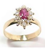 Anel em ouro amarelo 18k com 11 zirconias - 2ANZ0080 Anel em ouro amarelo 18k com 11 zirconias - 2ANZ0080