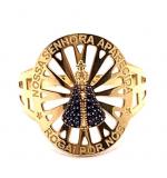 Anel em ouro amarelo 18k com 22 zirconia - 2ANZ0109 Anel em ouro amarelo 18k com 22 zirconia - 2ANZ0109