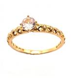 Anel em ouro amarelo 18k com 9 zirconias - 2ANZ0121 Anel em ouro amarelo 18k com 9 zirconias - 2ANZ0121