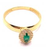 Anel em ouro 18k com pedra sintetica - 2APS0098 Anel em ouro 18k com pedra sintetica - 2APS0098