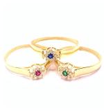 Anel em ouro 18k com pedra sintetica - 2APS0105 Anel em ouro 18k com pedra sintetica - 2APS0105