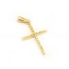 Cruz palito em ouro 18k - acabamento diamantado - 2CZO0145 Cruz palito em ouro 18k - acabamento diamantado - 2CZO0145