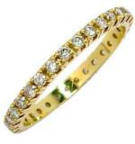 Aliança de brilhantes em ouro amarelo 18k - 2MAB0038 Aliança de brilhantes em ouro amarelo 18k - 2MAB0038