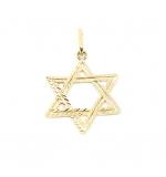 Medalha Estrela de David em ouro 18k - 2PIO0440 Medalha Estrela de David em ouro 18k - 2PIO0440