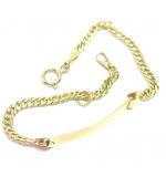 Pulseira com chapa Infantil em ouro 18k - 2PUO0077 Pulseira com chapa Infantil em ouro 18k - 2PUO0077