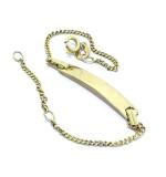 Pulseira com chapa Infantil em ouro 18k - 2PUO0095 Pulseira com chapa Infantil em ouro 18k - 2PUO0095