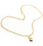 Tornozeleira em ouro 18k com coração - 2PUO0319 Tornozeleira em ouro 18k com coração - 2PUO0319