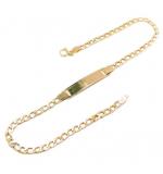 Pulseira de chapa em ouro amarelo 18k - 2PUO368 Pulseira de chapa em ouro amarelo 18k - 2PUO368