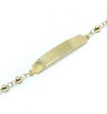 Pulseira feminina de chapa em ouro amarelo 18k - 2PUO0600 Pulseira feminina de chapa em ouro amarelo 18k - 2PUO0600