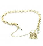 Pulseira feminina em ouro 18k - Elos portugueses - 2PUO0630 Pulseira feminina em ouro 18k - Elos portugueses - 2PUO0630