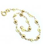Pulseira feminina infantil em ouro 18k com pérolas - 2PUP0011 Pulseira feminina infantil em ouro 18k com pérolas - 2PUP0011