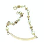 Pulseira feminina infantil em ouro 18k com pérolas - 2PUP0012 Pulseira feminina infantil em ouro 18k com pérolas - 2PUP0012